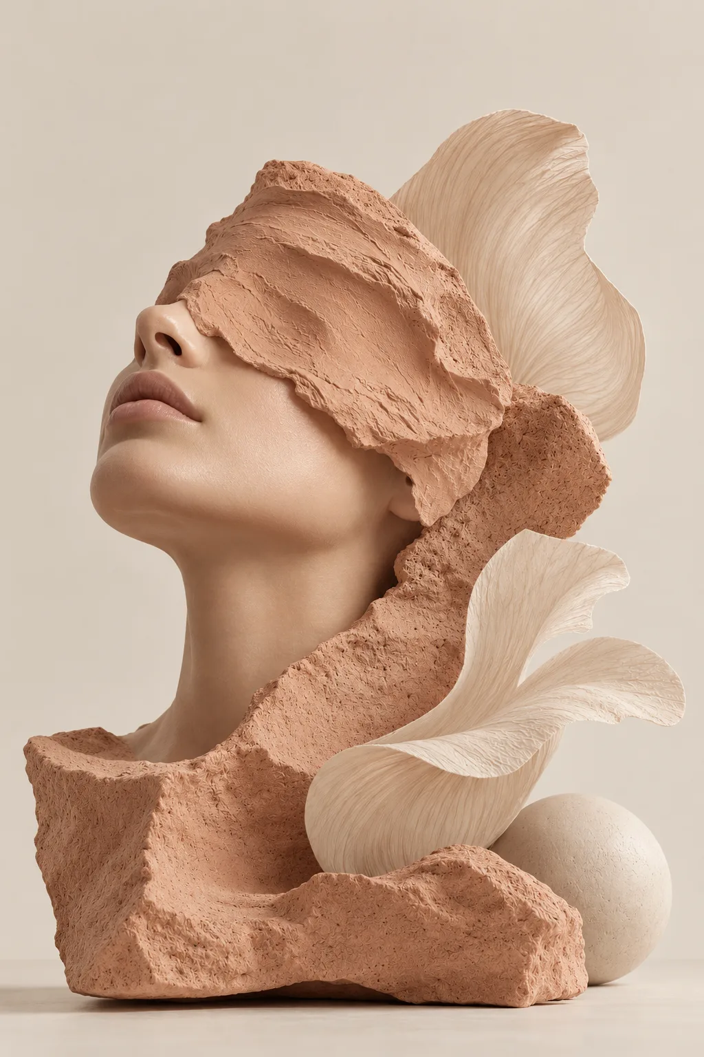 Rostro abstracto en tonos tierra para Lumina VitalFit
